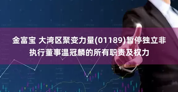 金富宝 大湾区聚变力量(01189)暂停独立非执行董事温冠麟的所有职责及权力